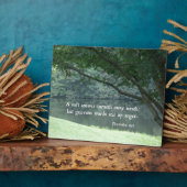 箴言15:1柔らかい答えは怒り遠くにだ フォトプラーク (側面)