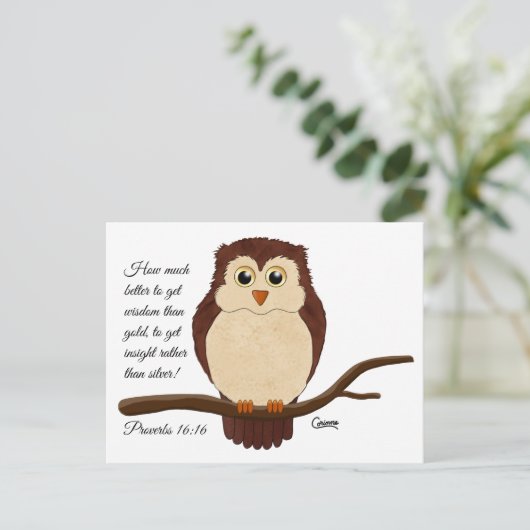 箴言16:16 – はがき (スタンド正面)