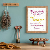 箴言16 24優しい言葉は蜂蜜のような聖なる書物、 経典 ポスター