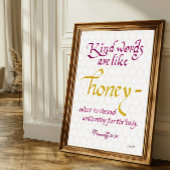 箴言16 24優しい言葉は蜂蜜のような聖なる書物、 経典 ポスター