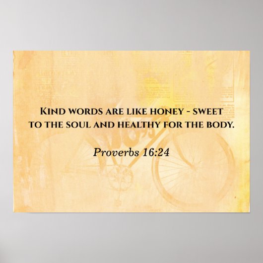 箴言16:24 – アートプリント ポスター (正面)