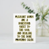 箴言16:24 ポストカード (スタンド正面)