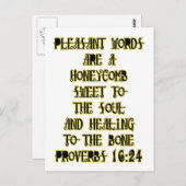 箴言16:24 ポストカード (正面/裏面)