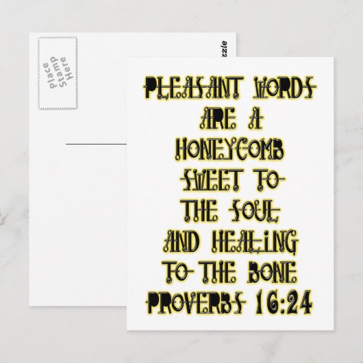 箴言16:24 ポストカード (正面/裏面)