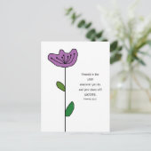 箴言16:3聖なる書物、 経典はがき ポストカード (スタンド正面)