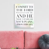 箴言16:3聖書の引用文 キャンバスプリント (インサイチュ (リビング))