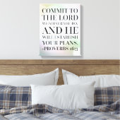 箴言16:3聖書の引用文 キャンバスプリント (インサイチュ (寝室))