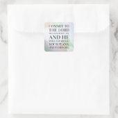 箴言16:3聖書の引用文 スクエアシール (バッグ)