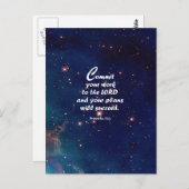 箴言16:3 ポストカード (正面/裏面)