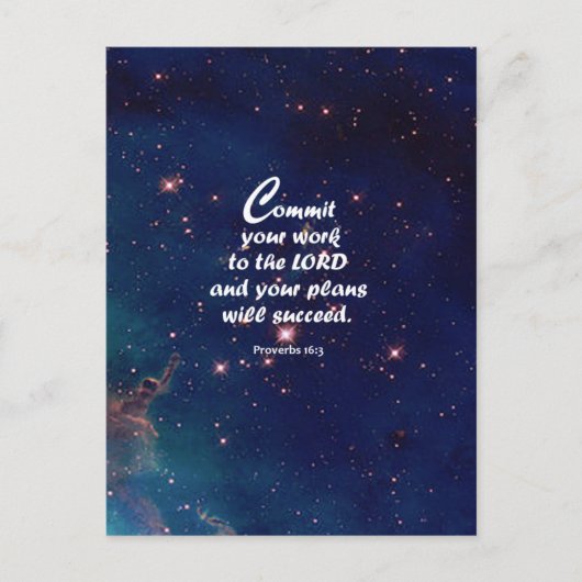 箴言16:3 ポストカード (正面)
