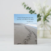 箴言16:9ステップ賛美のポストカード ポストカード (スタンド正面)