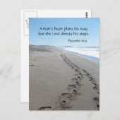 箴言16:9ステップ賛美のポストカード ポストカード (正面/裏面)