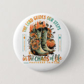 箴言16:9 缶バッジ (正面)