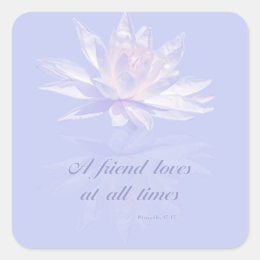 箴言17: 17 | Bible Verse引用文 | スクエアシール (正面)