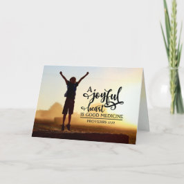 箴言17:22陽気なハートは良い薬 カード