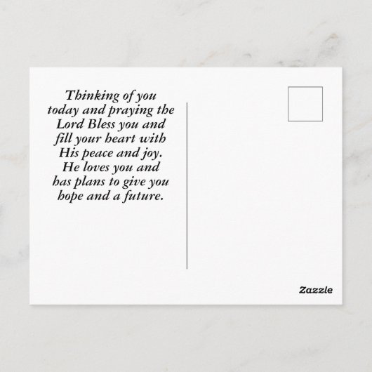 箴言17:22陽気なハートは良い薬 ポストカード (裏面)