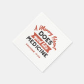 箴言17:22「ハート」メリー節感動的 スタンダードカクテルナプキン (角)