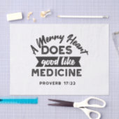 箴言17:22「ハート」メリー節感動的 薄葉紙 (クラフト)