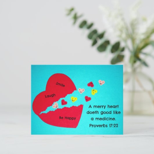 箴言17:22 ポストカード (スタンド正面)