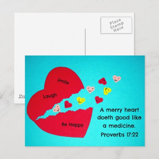 箴言17:22 ポストカード (正面/裏面)