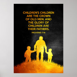 箴言17:6聖書の節 ポスター