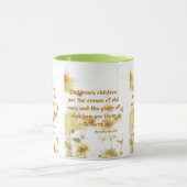 箴言17:6 KJV聖書の聖なる書物、 経典Pic 2トーン マグカップ (中央)