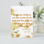 箴言17:6 KJV聖書聖なる書物、 経典Pic Greeting カード (スタンド正面)