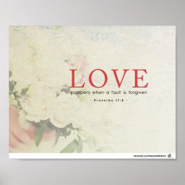 箴言17:9 – 愛は繁栄する ポスター