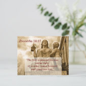 箴言18 17聖なる書物、 経典メモリカード ポストカード (スタンド正面)