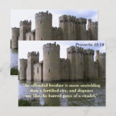 箴言18:19　傷ついた兄弟　聖書の言葉 カード (正面/裏面)