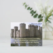 箴言18:19 怒った兄弟 聖書の言葉 カード (スタンド正面)