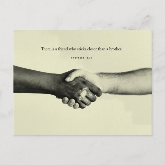 箴言18:24 – 友情 ポストカード (正面)