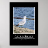 箴言19:17 – あなたの贈り物を使って他の人に仕える ポスター (正面)