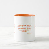 箴言19:2 KJV聖書の節Verse Two-Tone Mug マグカップ (中央)