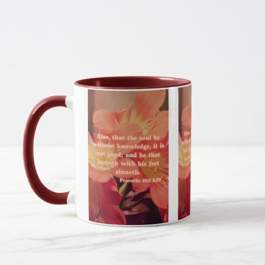 箴言19:2 KJV聖書Verse Pic 2-Tone Mug マグカップ (左)