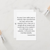 箴言1:24-26 KJV聖書の詩フラットグリーティング カード (正面/裏面インサイチュ)