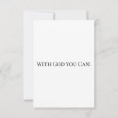 箴言1:24-26 KJV聖書の詩フラットグリーティング カード (裏面)