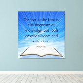 箴言1:7 キャンバスプリント (インサイチュ (ウッドフロア))