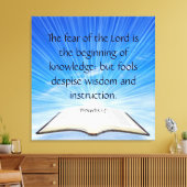 箴言1:7 キャンバスプリント (インサイチュ (リビング))