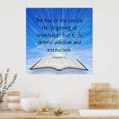 箴言1:7 ポスター (キッチン)