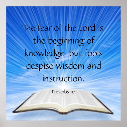 箴言1:7 ポスター (正面)