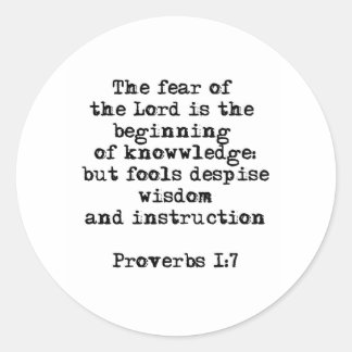 箴言1:7|主の丸ステッカーの恐れ ラウンドシール