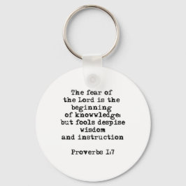 箴言1:7|主キーチェーンの恐れ キーホルダー