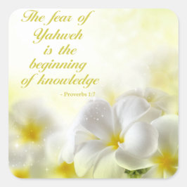 箴言1:7 | Bible Verse引用文 スクエアシール