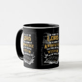 箴言1:7 KJV聖書の二音 マグカップ (正面左)