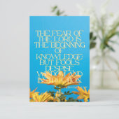 箴言1:7 KJV聖書聖なる書物、 経典Pic Greeting カード (スタンド正面)