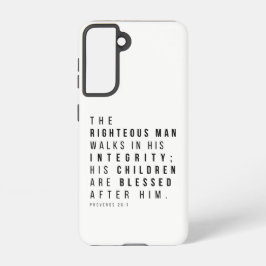 箴言20:7義なる人の父の日の節 SAMSUNG GALAXY S21ケース