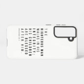 箴言20:7義なる人の父の日の節 SAMSUNG GALAXYケース (裏面横)