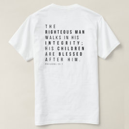 箴言20:7義なる人の父の日の節 Tシャツ