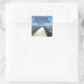 箴言20:7義なる人は正しく歩む スクエアシール (バッグ)